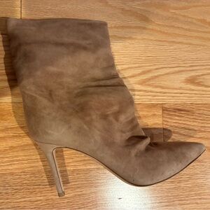 Brown Suede Stiletto Boots